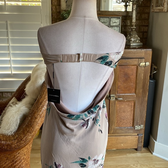 JLUXLABEL STRAPLESS FLORAL MAXI DRESS LARGE NEW - Picture 6 of 8